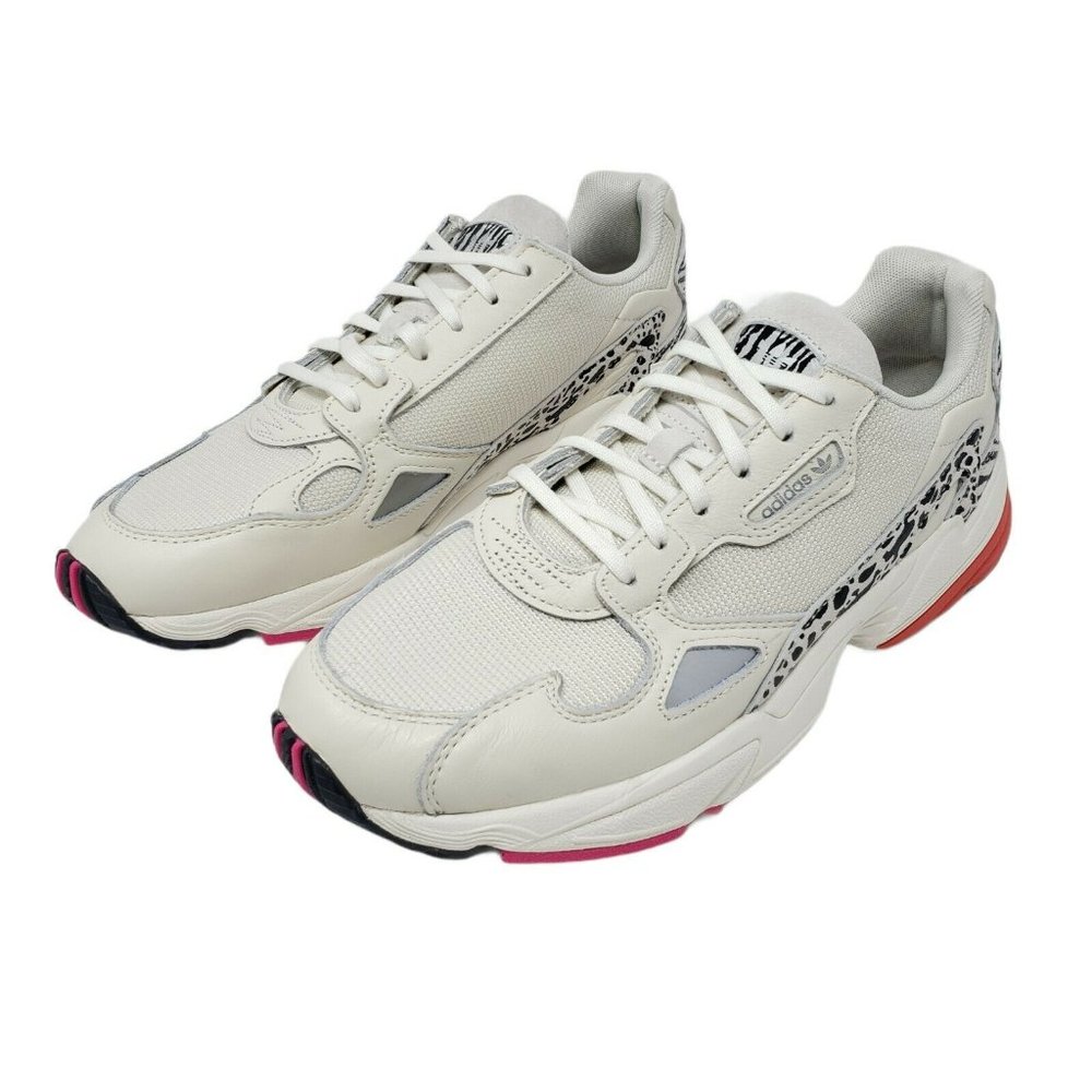 adidas Falcon Sneakers Off White Leopard Print Orange Womens Size 11 NEW - Picture 14 of 14
